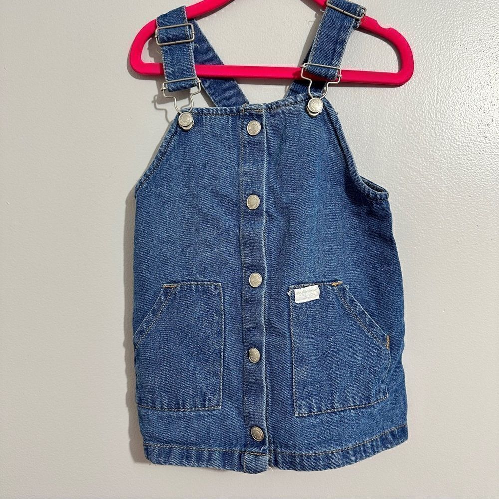 7 For all Mankind Baby Girl Overall Dress Denim Blue Size 2T